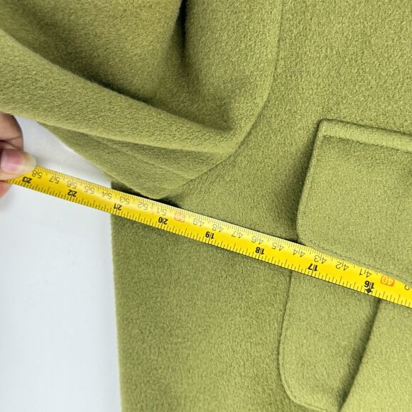 Vintage Olive Green Wool Blend Cropped Jacket Women’s Sz 8 Gold Button Military - Picture 16 of 16